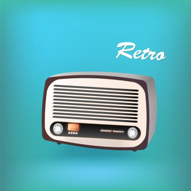 Retro radyo. vektör çizim.