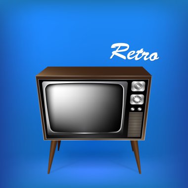 Retro tv. vektör çizim.