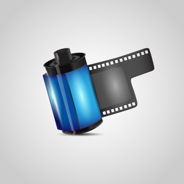 Vector negative photo film roll clipart