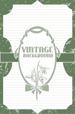Vector vintage background with flowers clipart