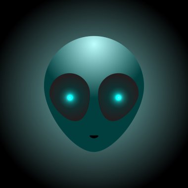 Vector alien head. Vector illustration.  clipart