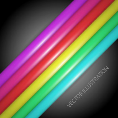 Rainbow gradient lines - vector illustrations clipart