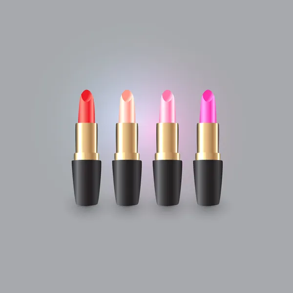 Vector Illustration Lipsticks — Stock Vector