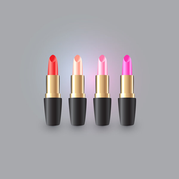 Vector illustration of lipsticks.