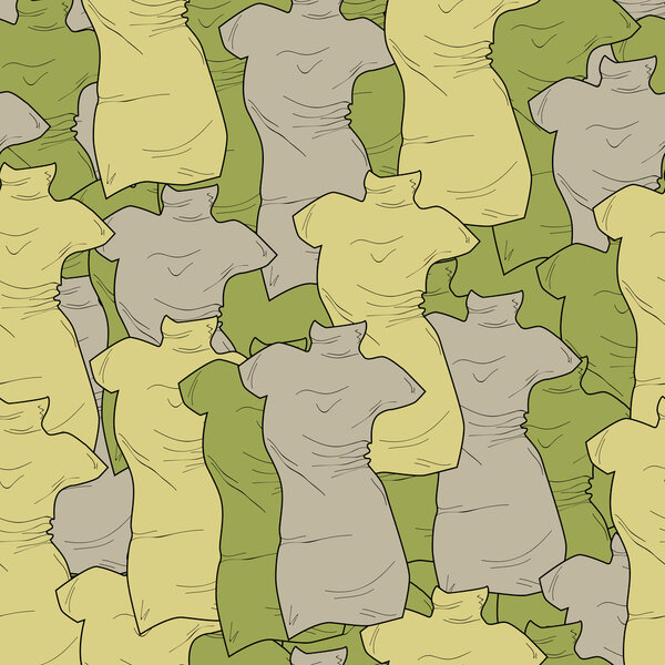 Vector background with dresses.