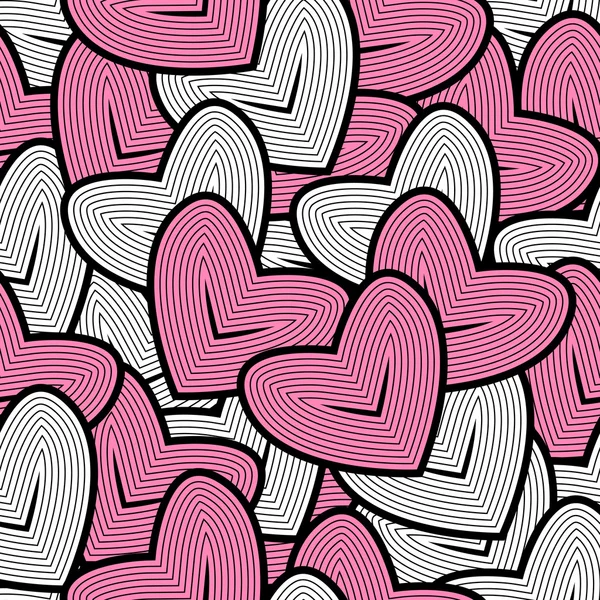 Fondo Vectorial Con Corazones — Archivo Imágenes Vectoriales