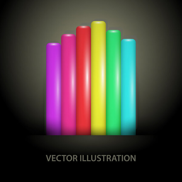 Rainbow gradient lines - vector illustrations