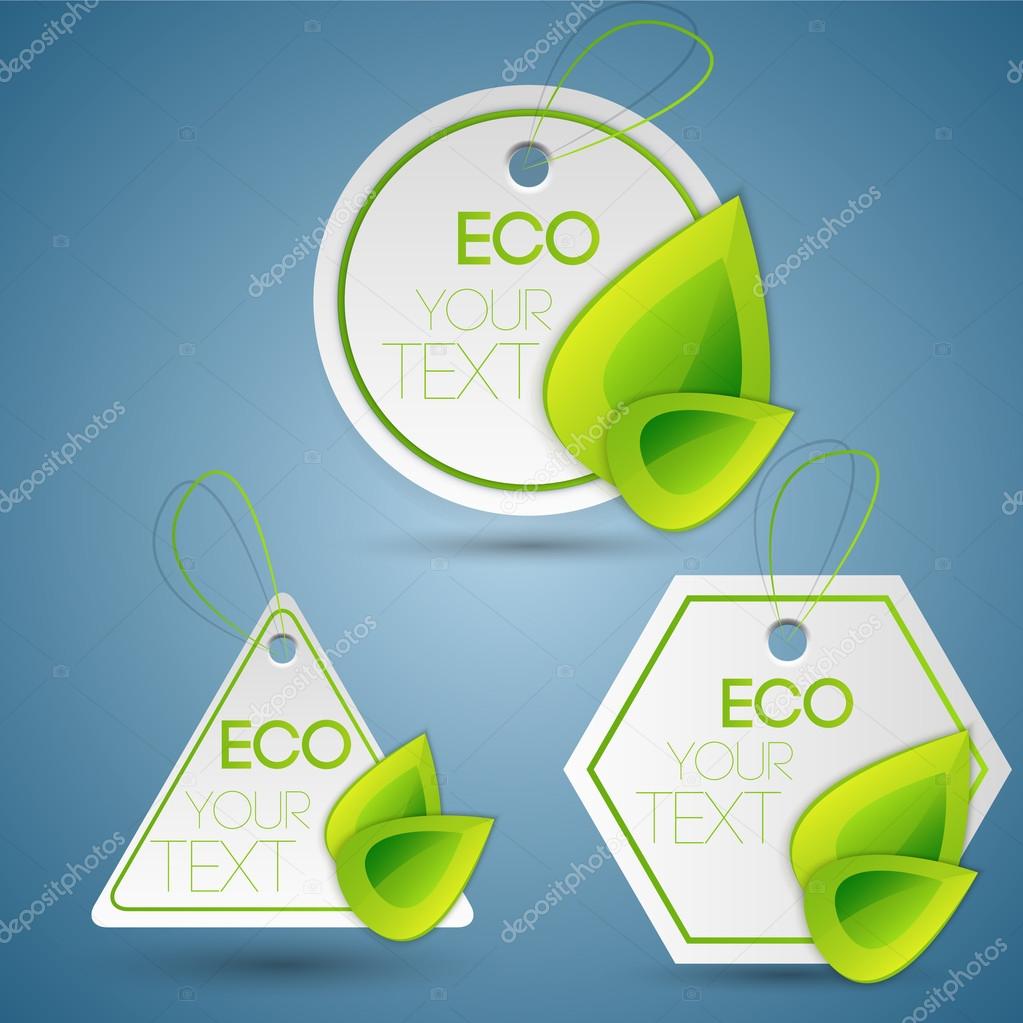 Vector set of eco labels.
