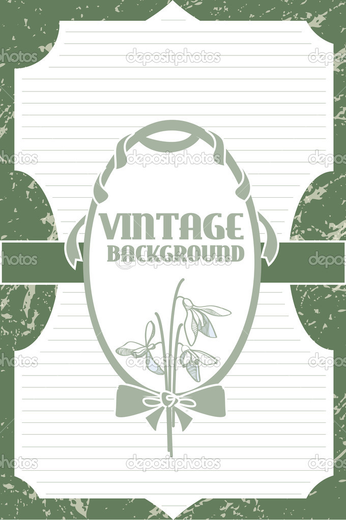 Vector vintage background with flowers
