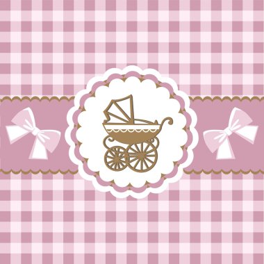 Seamless background for baby girl clipart