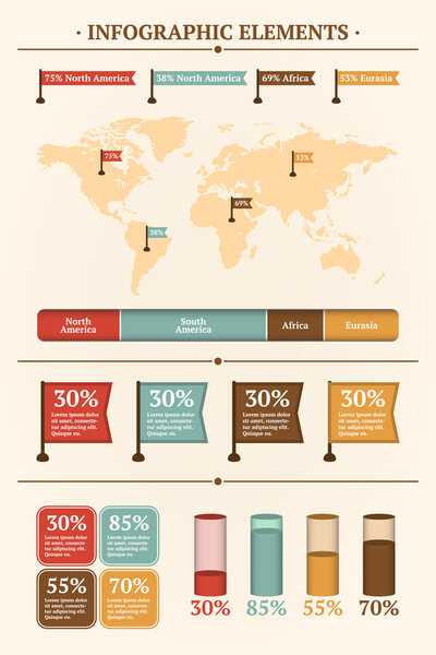 Vector set of infographics elements.