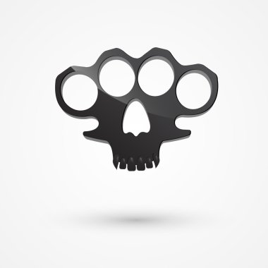 Brass knuckles. Vector illustration clipart