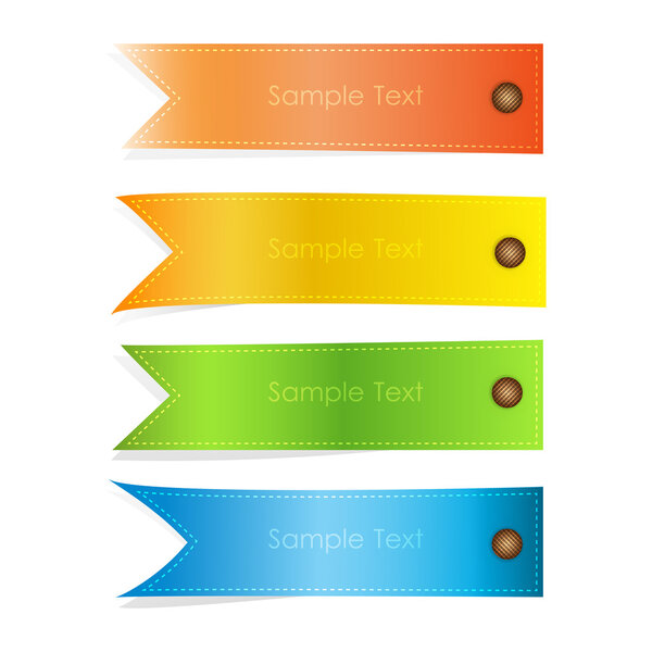 набор красочных векторных баннеров