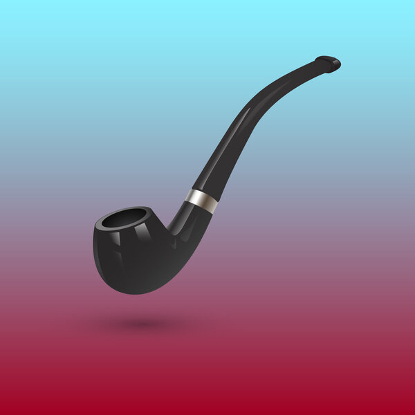 Vector illustration of a tobacco pipe.