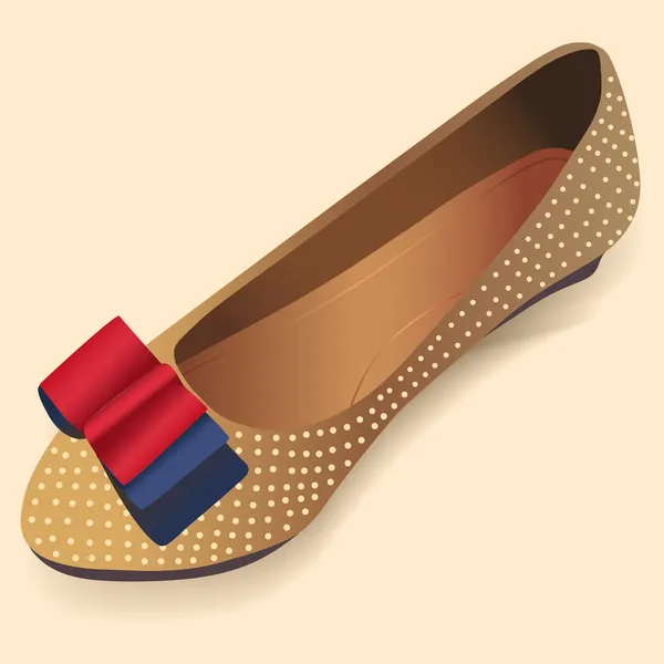 Sapatos Bailarina Ilustração Vetorial — Vetor de Stock