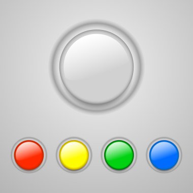 Vector set of colorful buttons. clipart