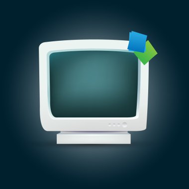 Vector monitor for computer clipart