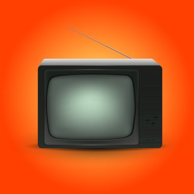 Retro TV, vektör illüstrasyonu.