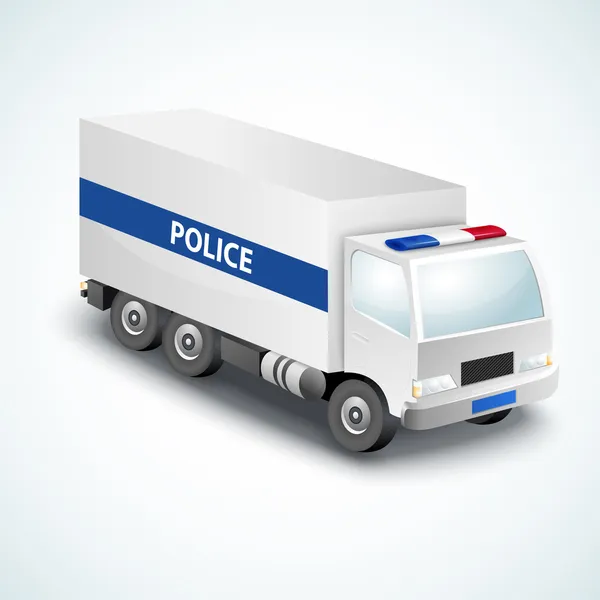 Illustrazione Del Camion Della Polizia — Vettoriale Stock