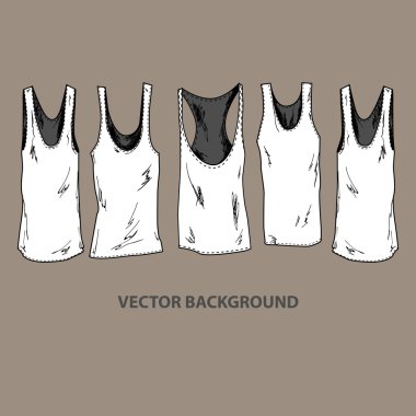 Vector illustration of grunge t-shirts. clipart