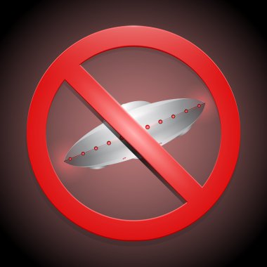 No UFO sign - vector illustration clipart