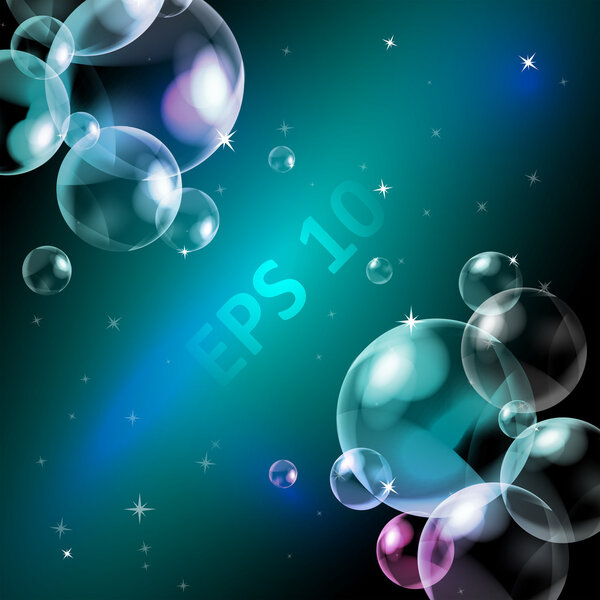 Soap bubbles, eps10 vector