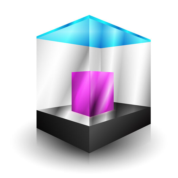 Abstract background with cubes.