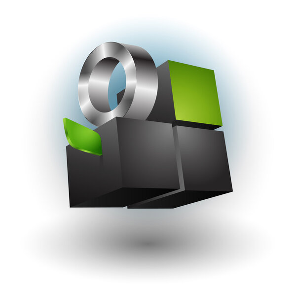 Abstract background with cubes.