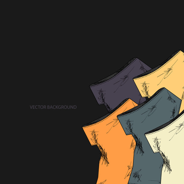 Vector background with dresses.