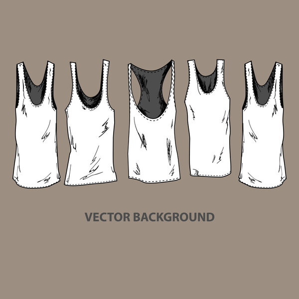 Vector illustration of grunge t-shirts.