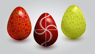 Fine painted eggs designed for Easter clipart