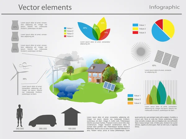 Elementos Infografía Vectorial Ilustración Vectorial — Vector de stock