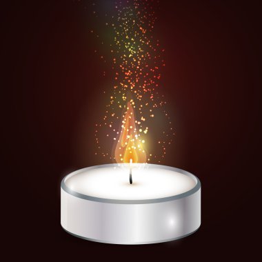 Vector illustration of candle clipart