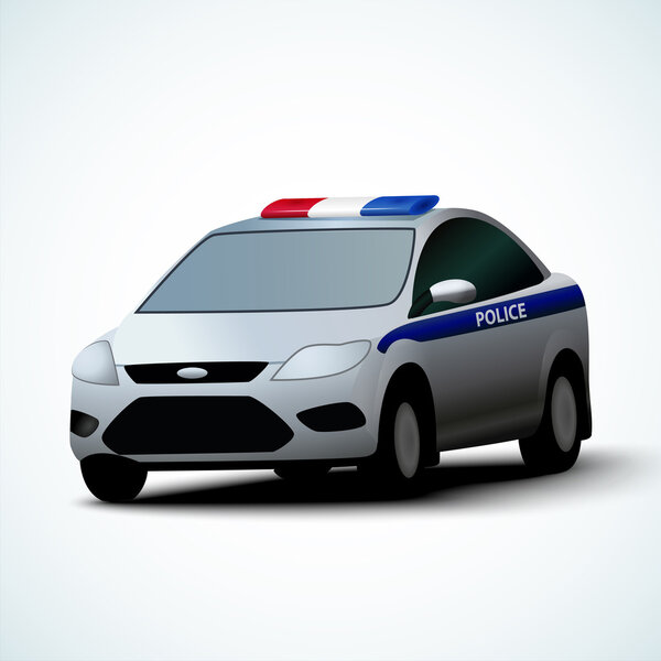 Vector illustration of police car