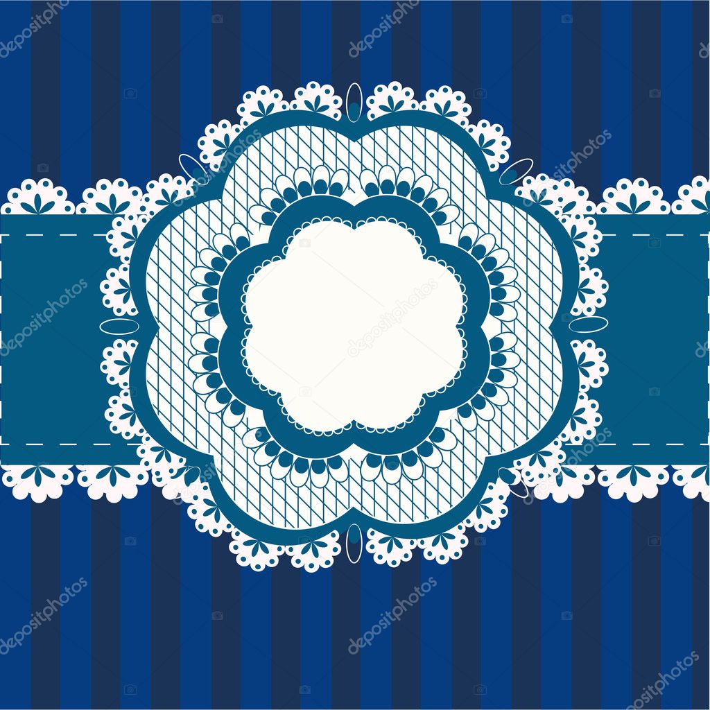 Vector vintage blue frame