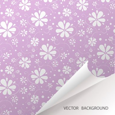 Abstract seamless background with flowers. Vector pattern clipart