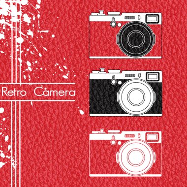Old retro camera set clipart