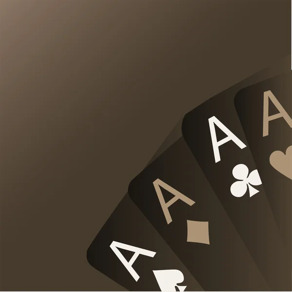 Cuatro Ases Jugando Las Cartas — Vector de stock