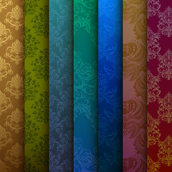 background of multi-colored curtains