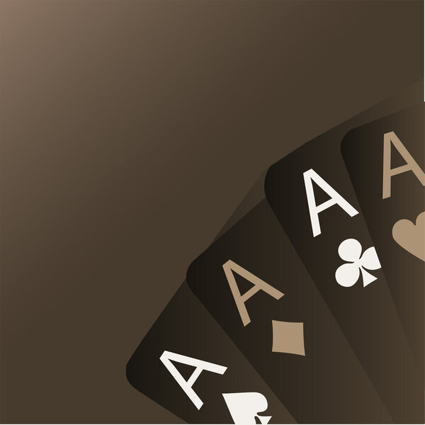 Four Aces Playing Cards Royalty Free Stock Vectors