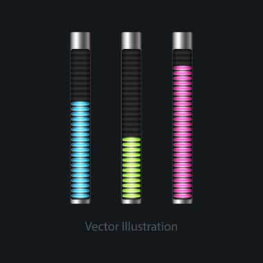 Loading bars for web design. Vector illustration. clipart
