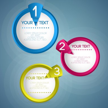 Your text on the three circles drawn clipart
