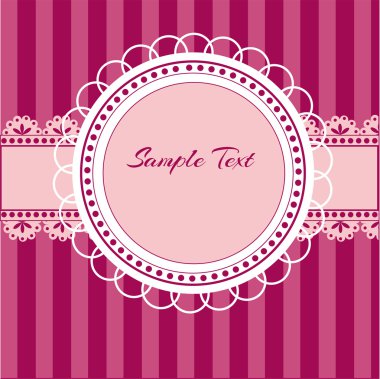 Pink vector background with lace clipart