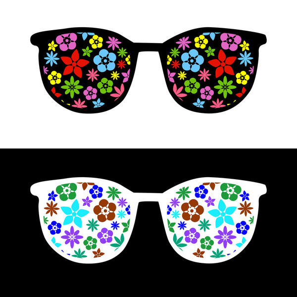 Мода солнцезащитные очки с цветами
