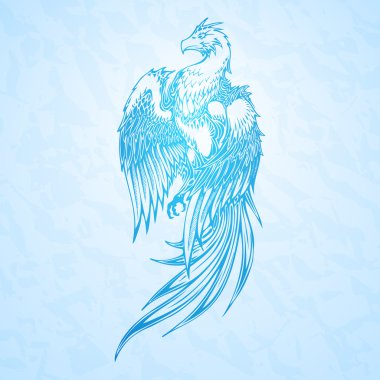 Phoenix kuş. Vektör çizim. 