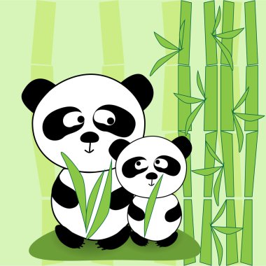 Vector panda. Vector illustration.  clipart