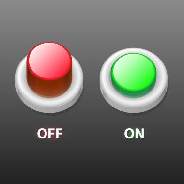 off and on buttons clipart