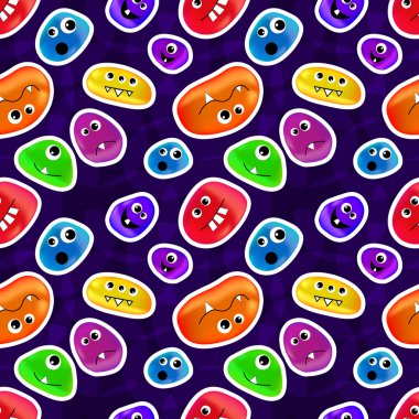 colorful germs on background clipart