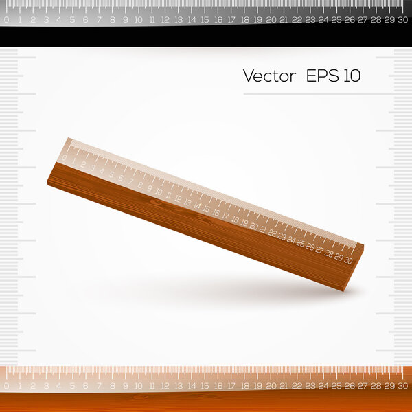 Векторная линейка с шкалой сантиметров
