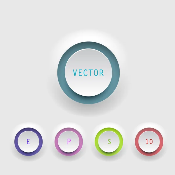 Vector Buttons White Background — Stock Vector